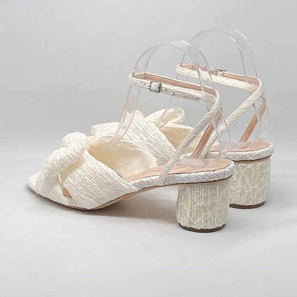 Loeffler Randall Dahlia White Lace Bow Sandals size 7.5 - Picture 9 of 14